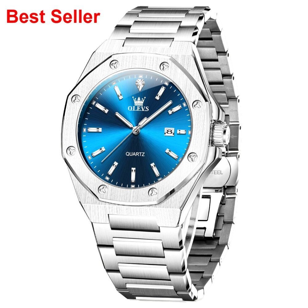 Stainless Steel Dress Watch with Quartz Movement, Water Resistant